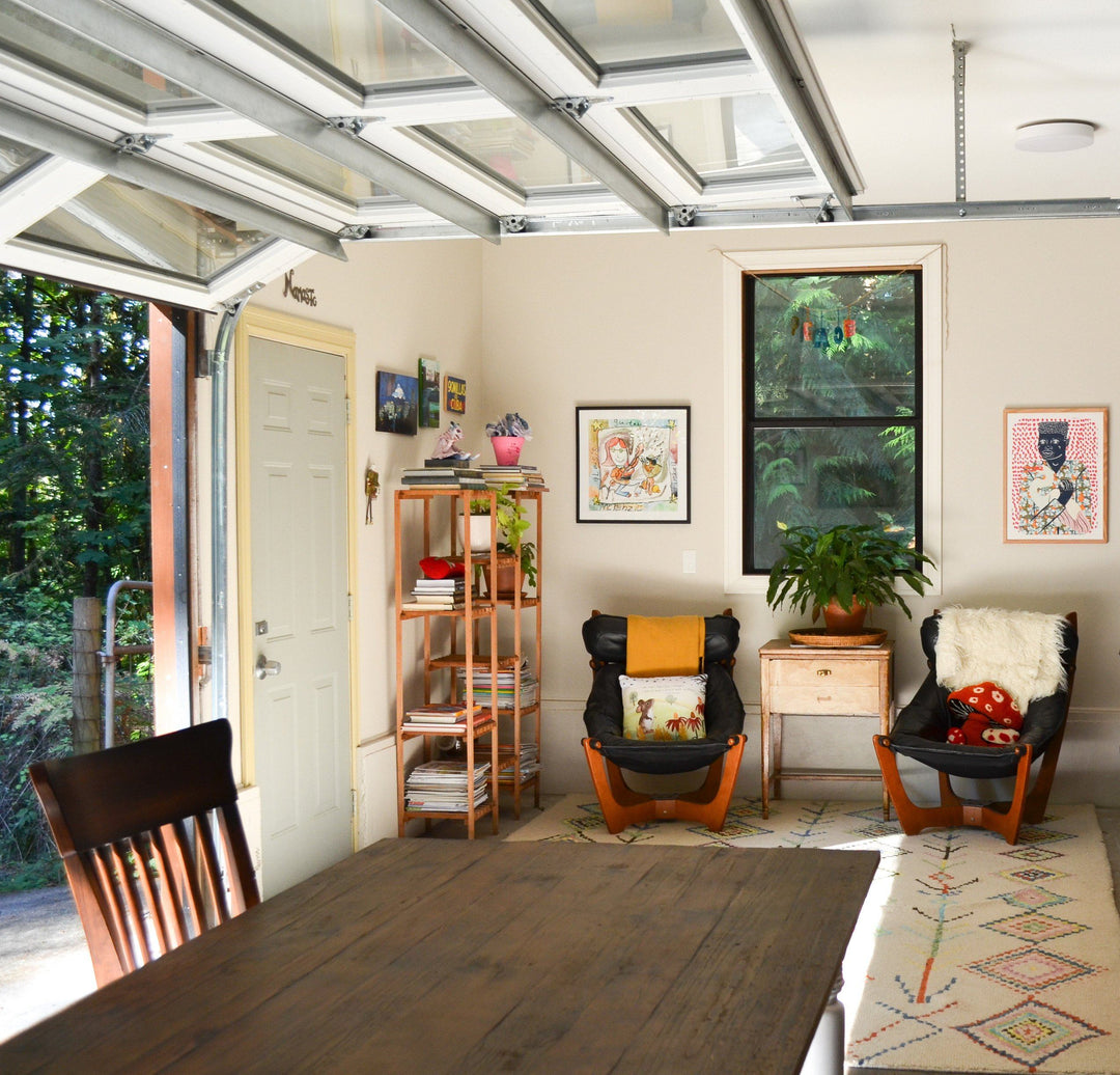Studio Tour- Before & After: How We Transformed Our Garage Into An Art Studio