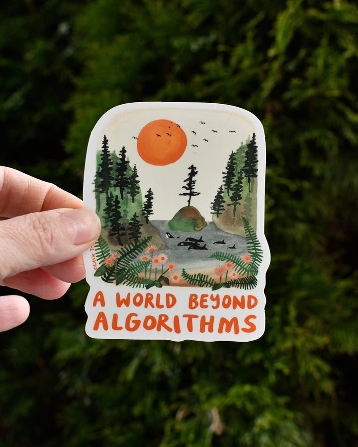 A World Beyond Algorithms Sticker sticker Little Truths Studio