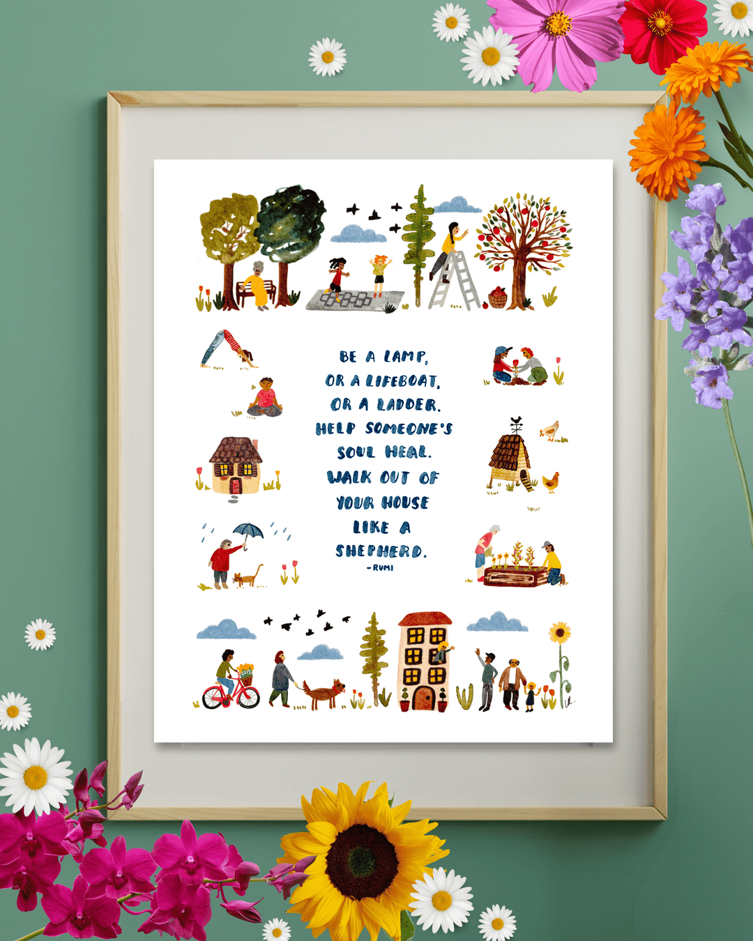 Be A Lamp Art Print Art Prints Little Truths Studio