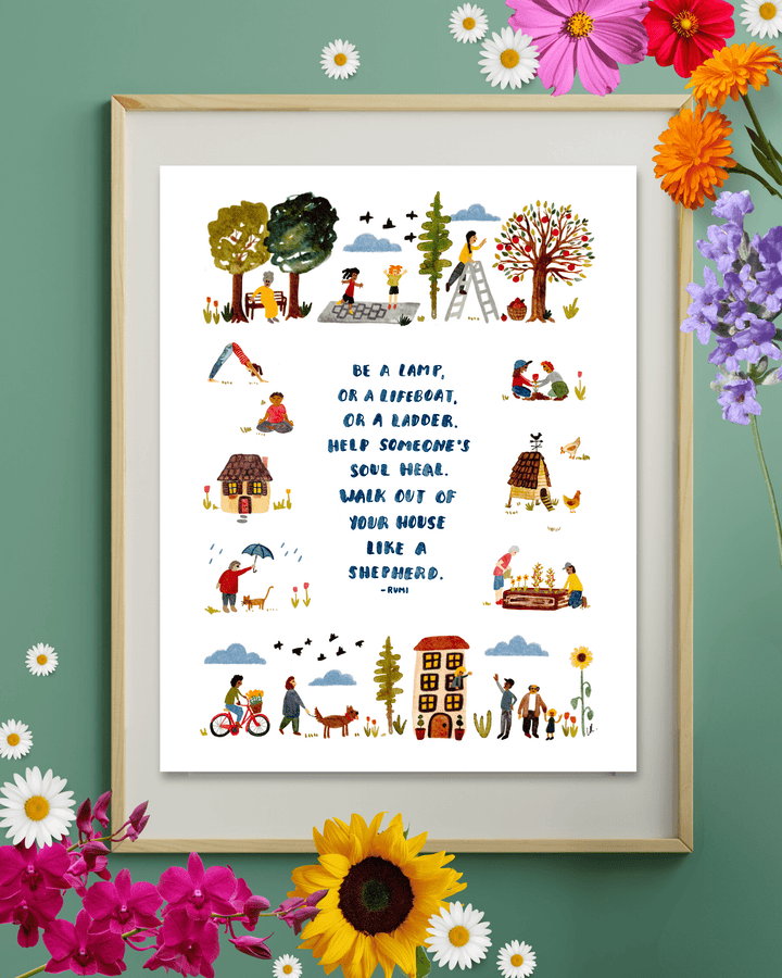 Be A Lamp Art Print Art Prints Little Truths Studio
