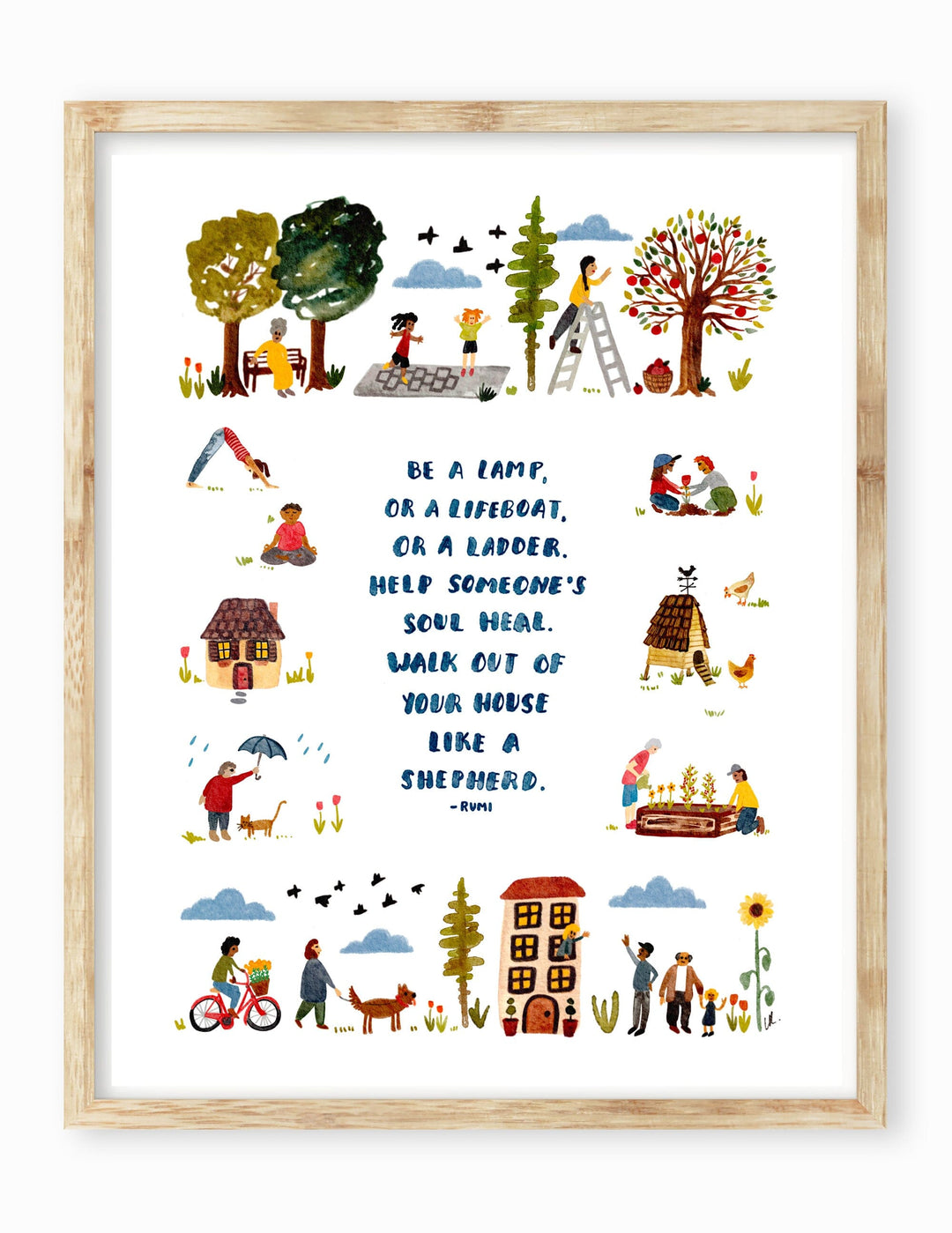 Be A Lamp Art Print Art Prints Little Truths Studio
