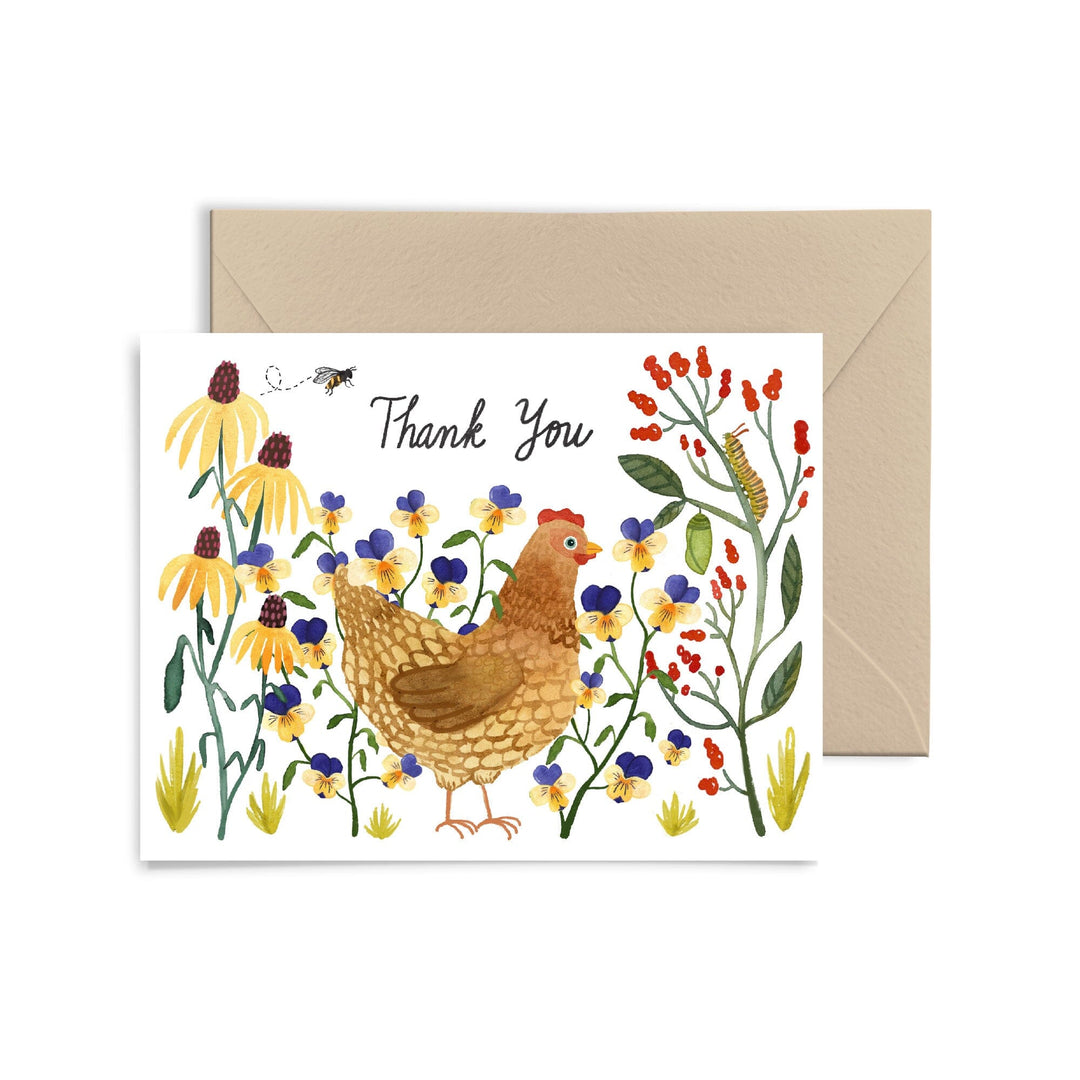 Chicken Thank You Card Greeting Card Little Truths Studio