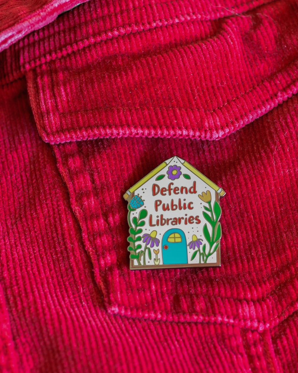 Defend Public Libraries Enamel Pin enamel pin Little Truths Studio