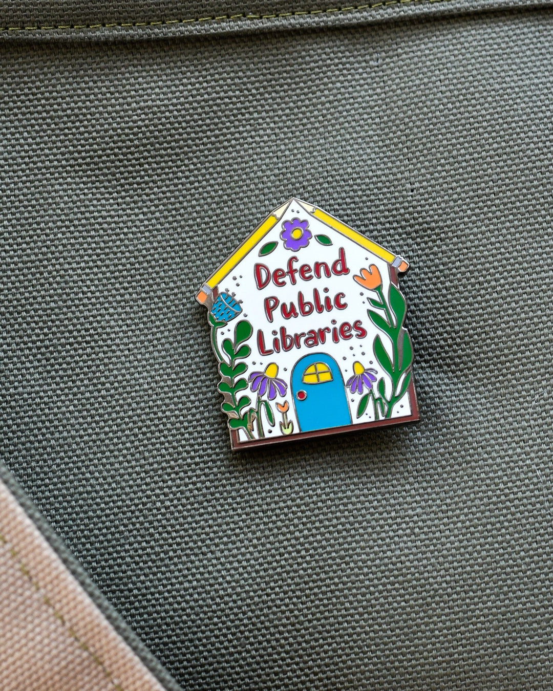 Defend Public Libraries Enamel Pin enamel pin Little Truths Studio