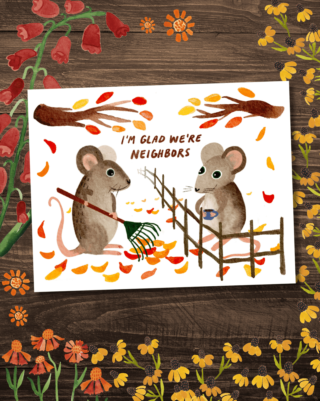 I'm Glad We're Neighbors Greeting Card Greeting Card Little Truths Studio
