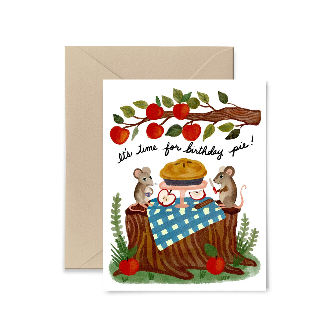 It's Time For Birthday Pie Greeting Card Greeting Card Little Truths Studio