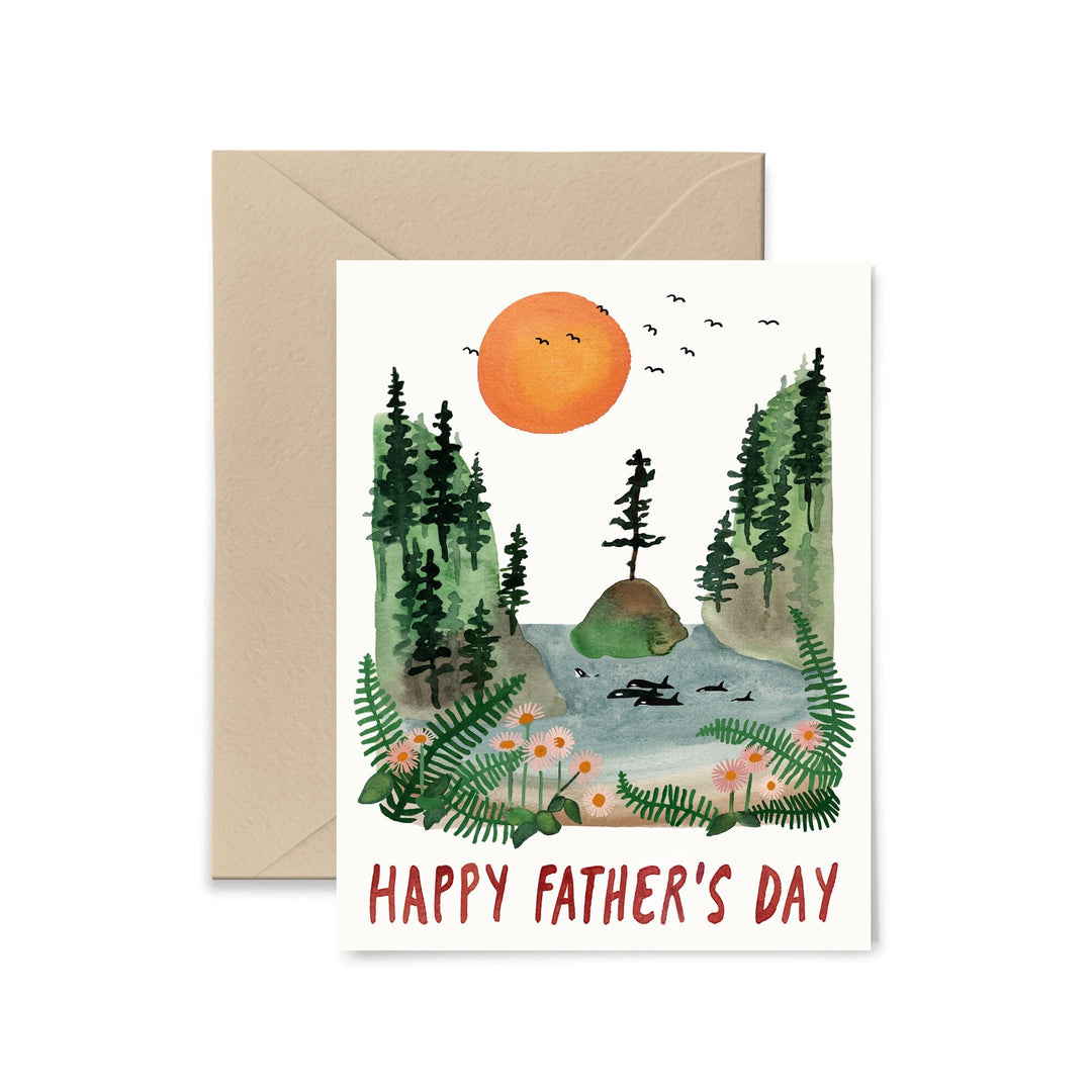 Killer Whales Father's Day Card Greeting Card Little Truths Studio 