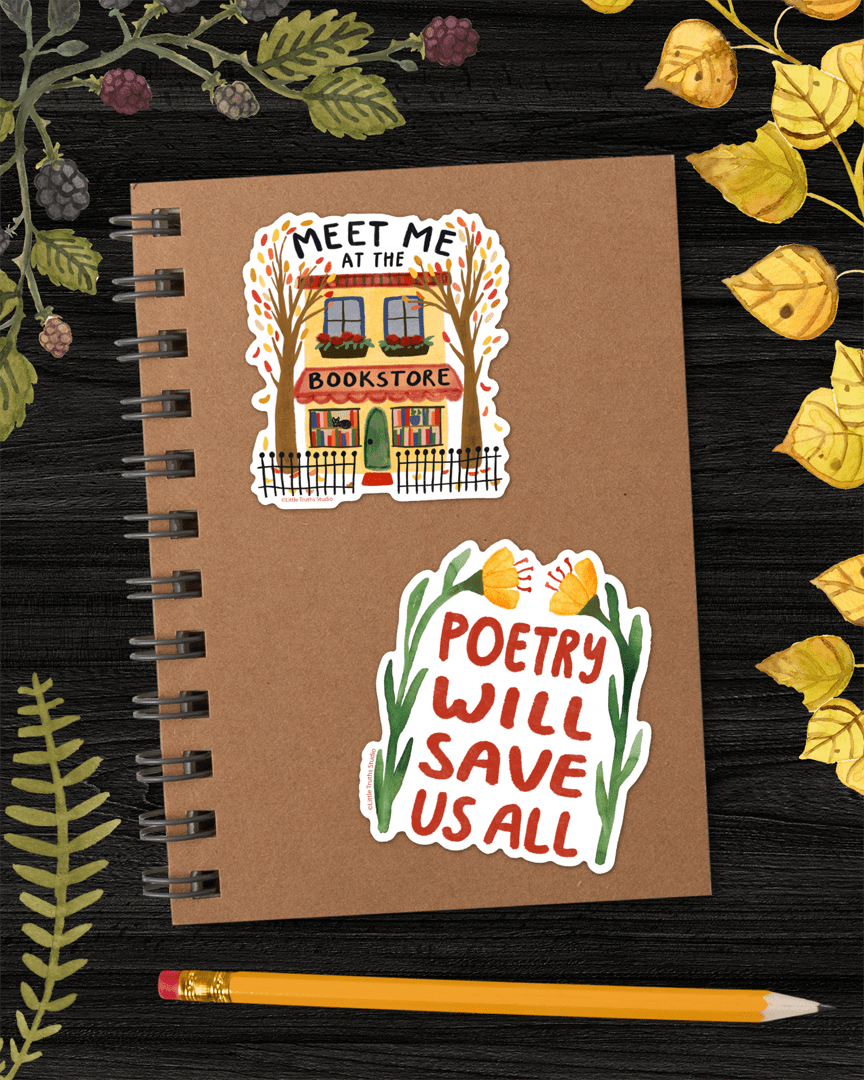 Meet Me At The Bookstore Sticker sticker Little Truths Studio
