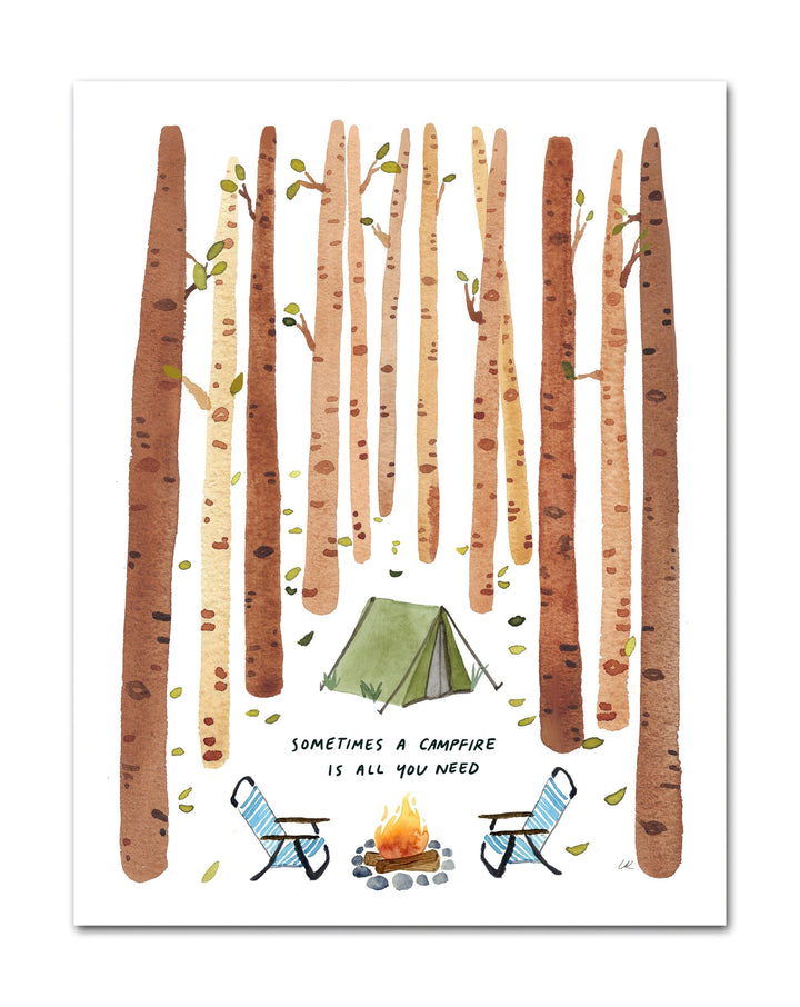 Sometimes A Campfire Is All You Need Art Print Art Prints Little Truths Studio