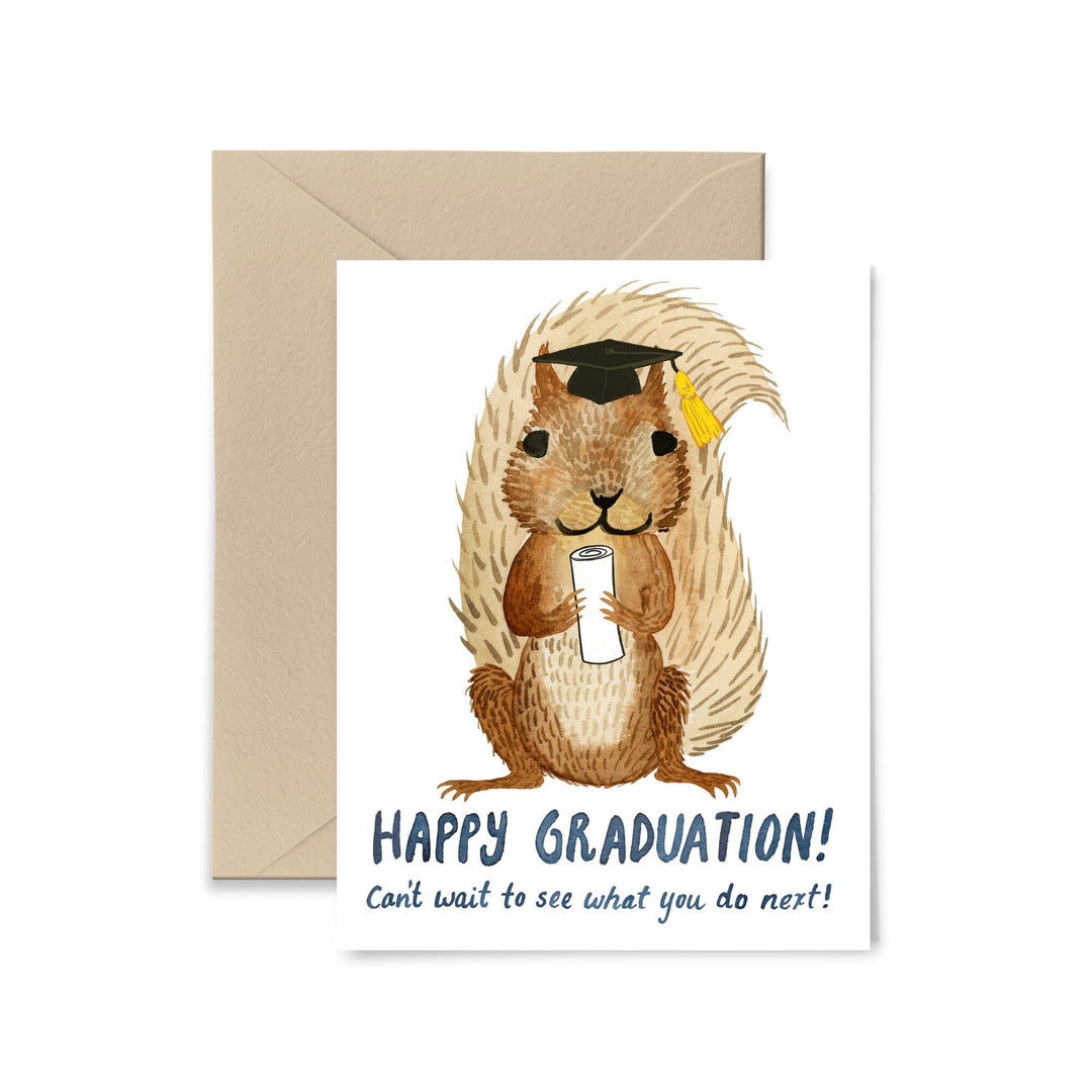 Squirrel Graduation Card Greeting Card Little Truths Studio 