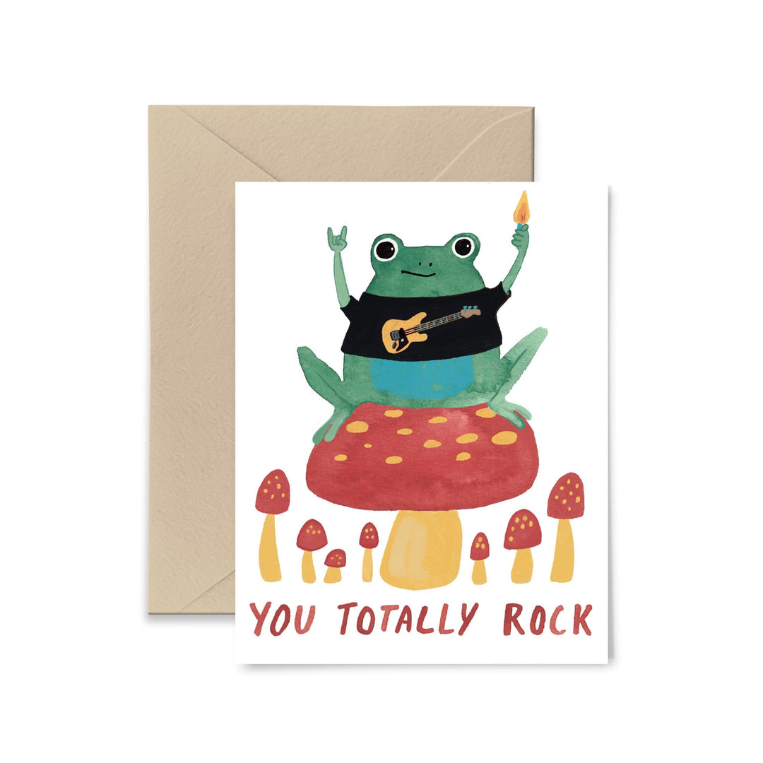 You Totally Rock Frog Greeting Card Greeting Card Little Truths Studio