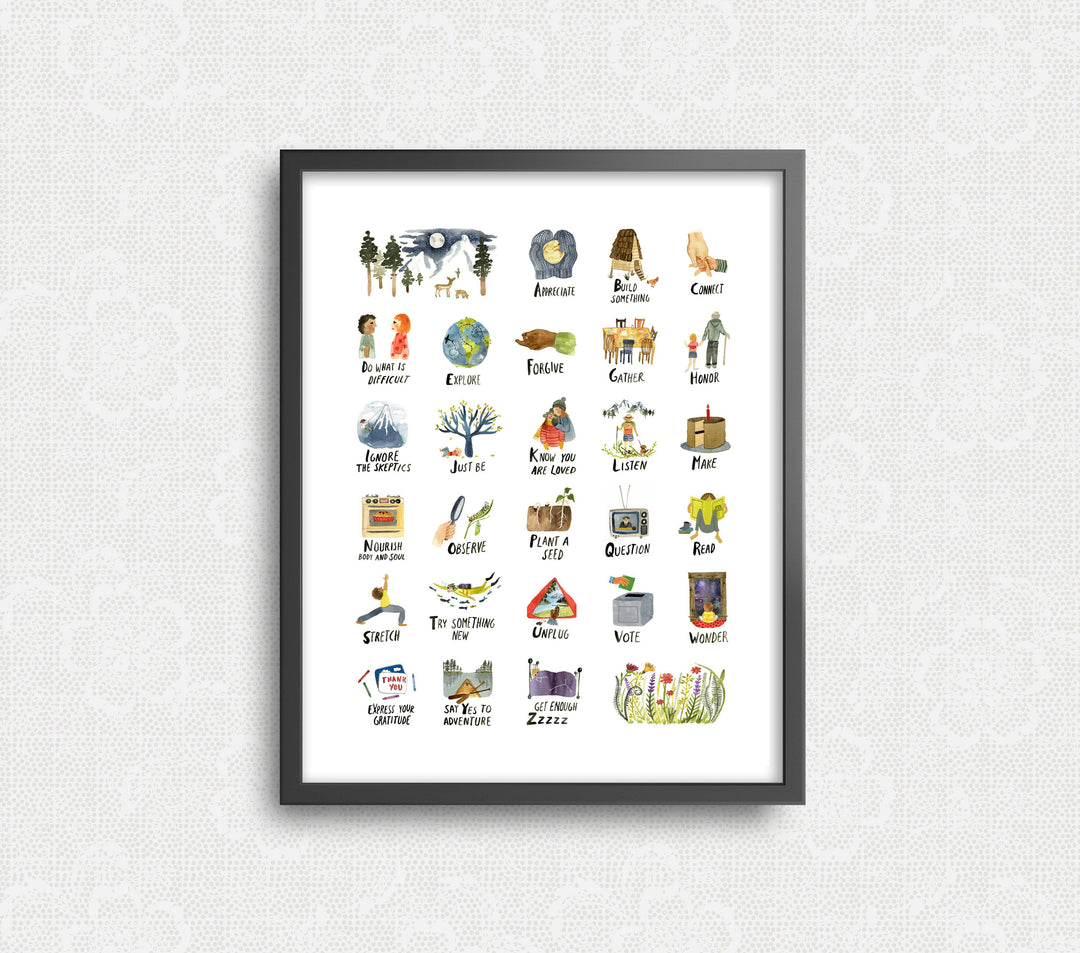 ABCs of Life Art Print Art Prints Little Truths Studio