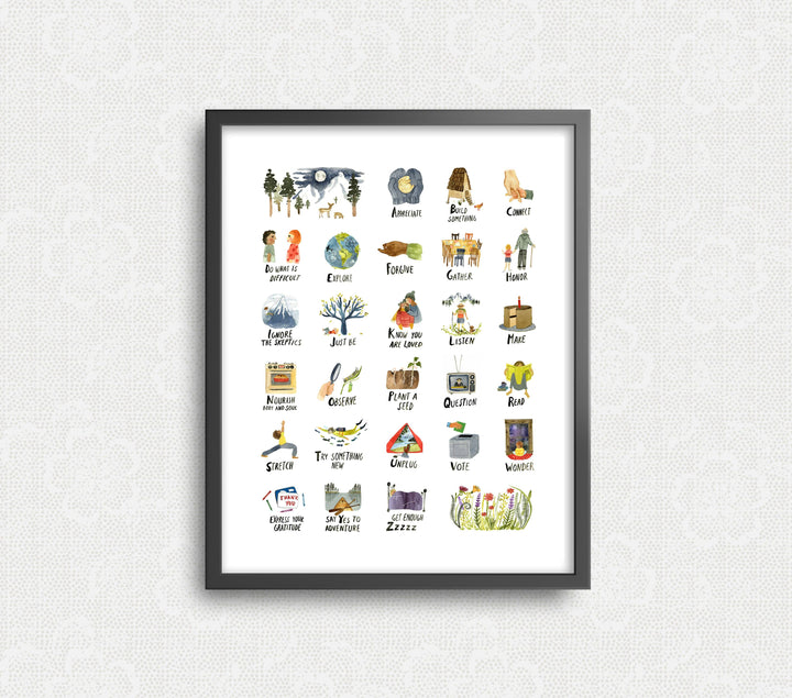 ABCs of Life Art Print Art Prints Little Truths Studio