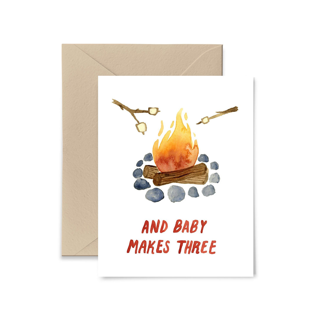 Baby Makes Three Greeting Card Greeting Card Little Truths Studio
