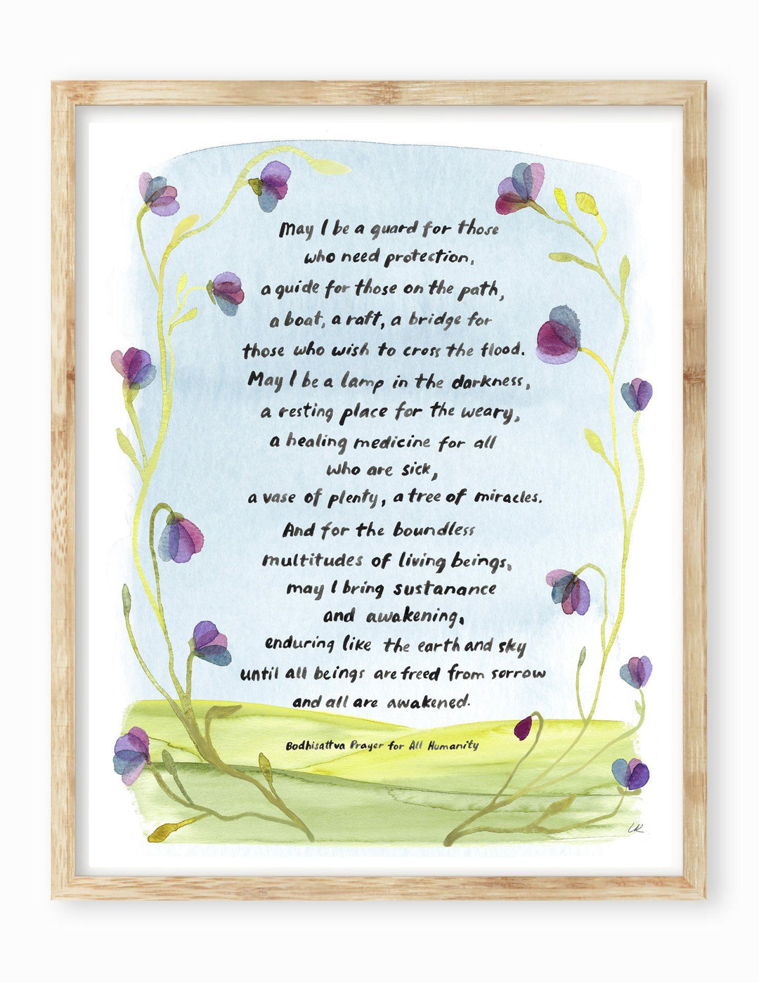 Bodhisattva Prayer For All Humanity, PRE-ORDER Art Prints Little Truths Studio