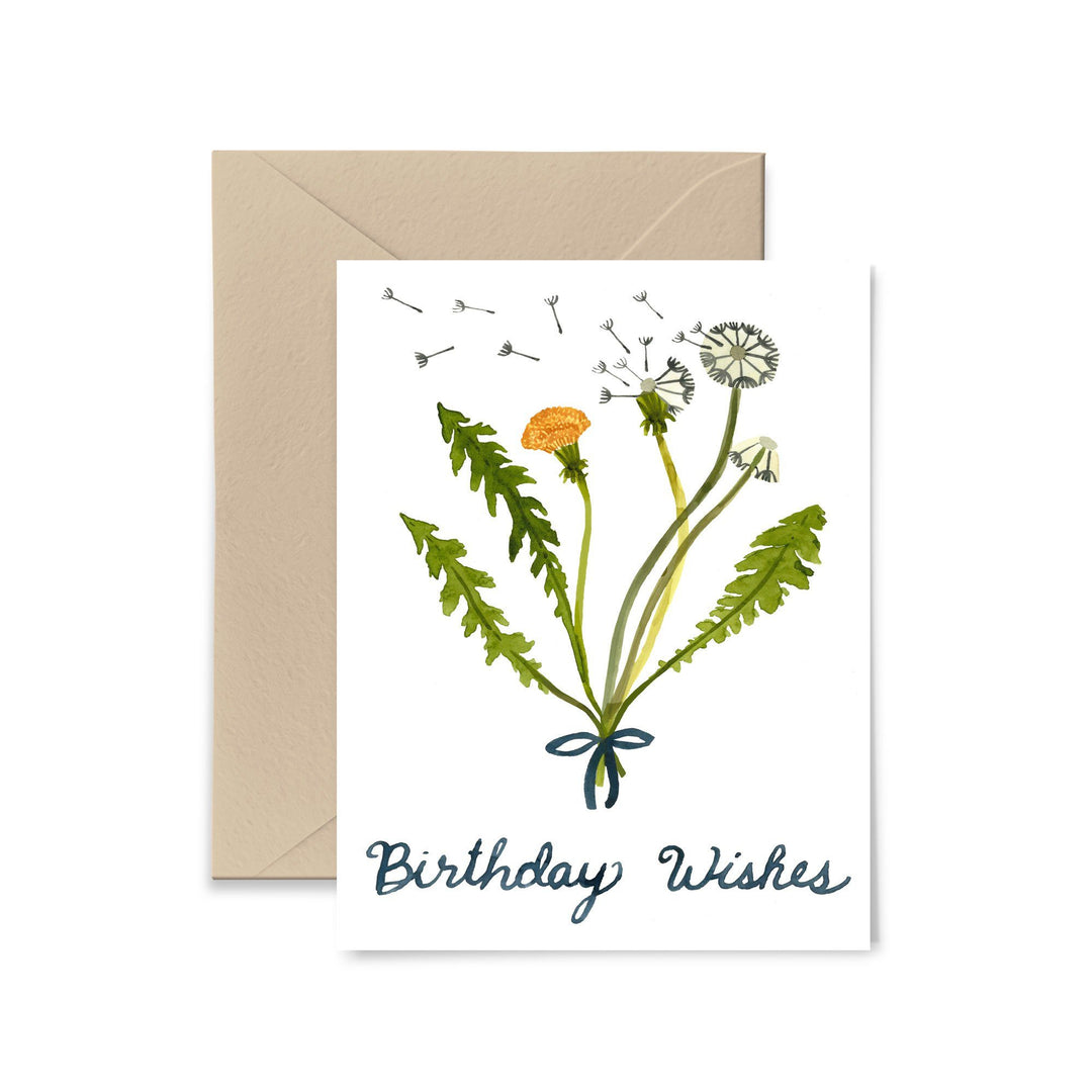 Dandelion Wishes Birthday Greeting Card Greeting Card Little Truths Studio