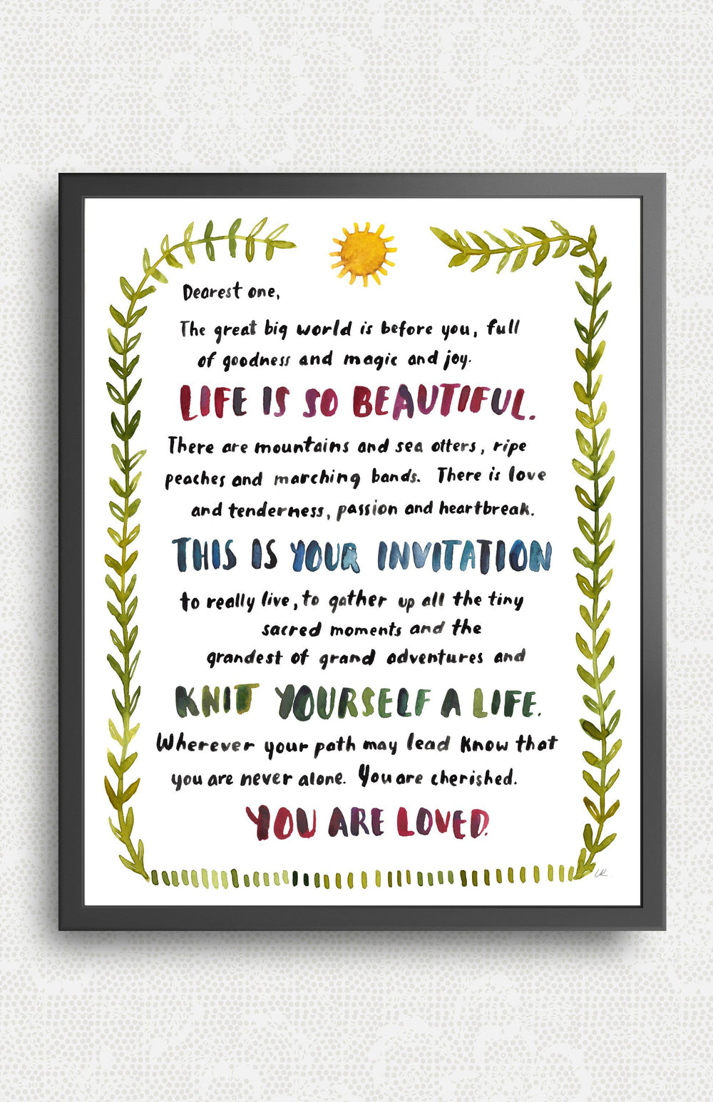 Dearest One Art Print Art Prints Little Truths Studio