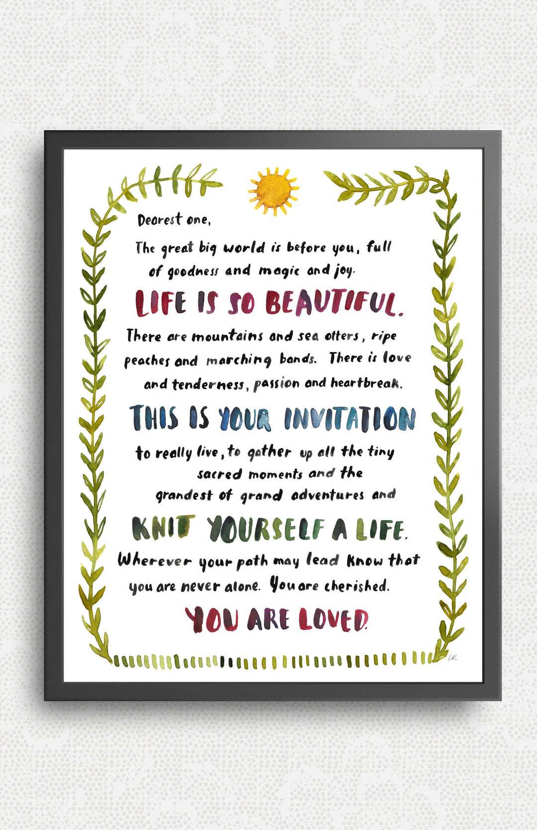 Dearest One Art Print Art Prints Little Truths Studio