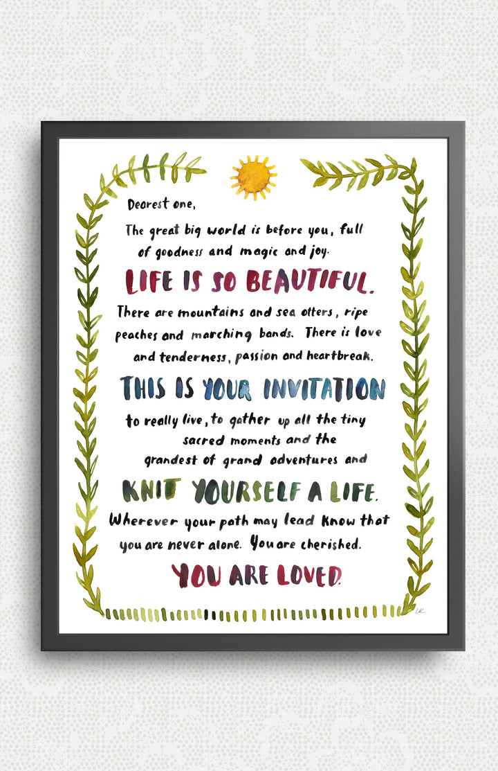 Dearest One Art Print Art Prints Little Truths Studio