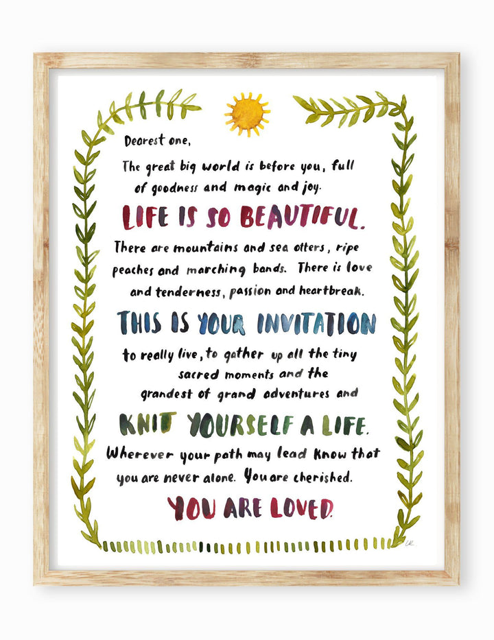 Dearest One Art Print Art Prints Little Truths Studio