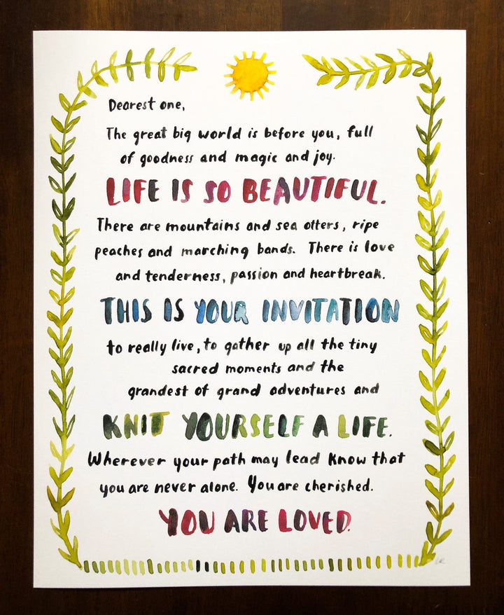 Dearest One Art Print Art Prints Little Truths Studio