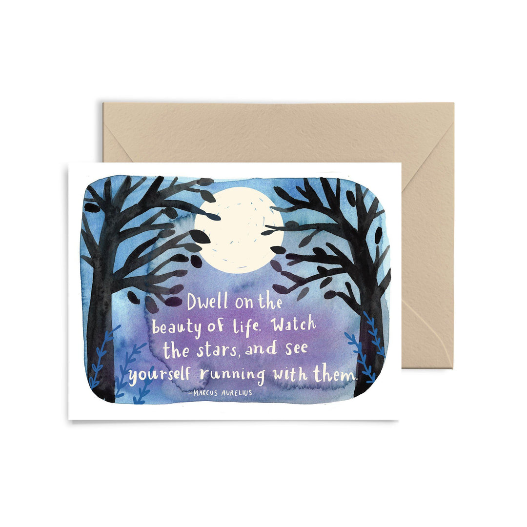Dwell On The Beauty Of Life Greeting Card Greeting Card Little Truths Studio