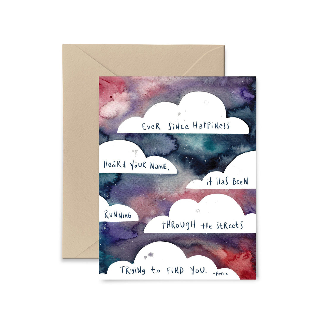 Ever Since Happiness Heard Your Name Greeting Card Greeting Card Little Truths Studio