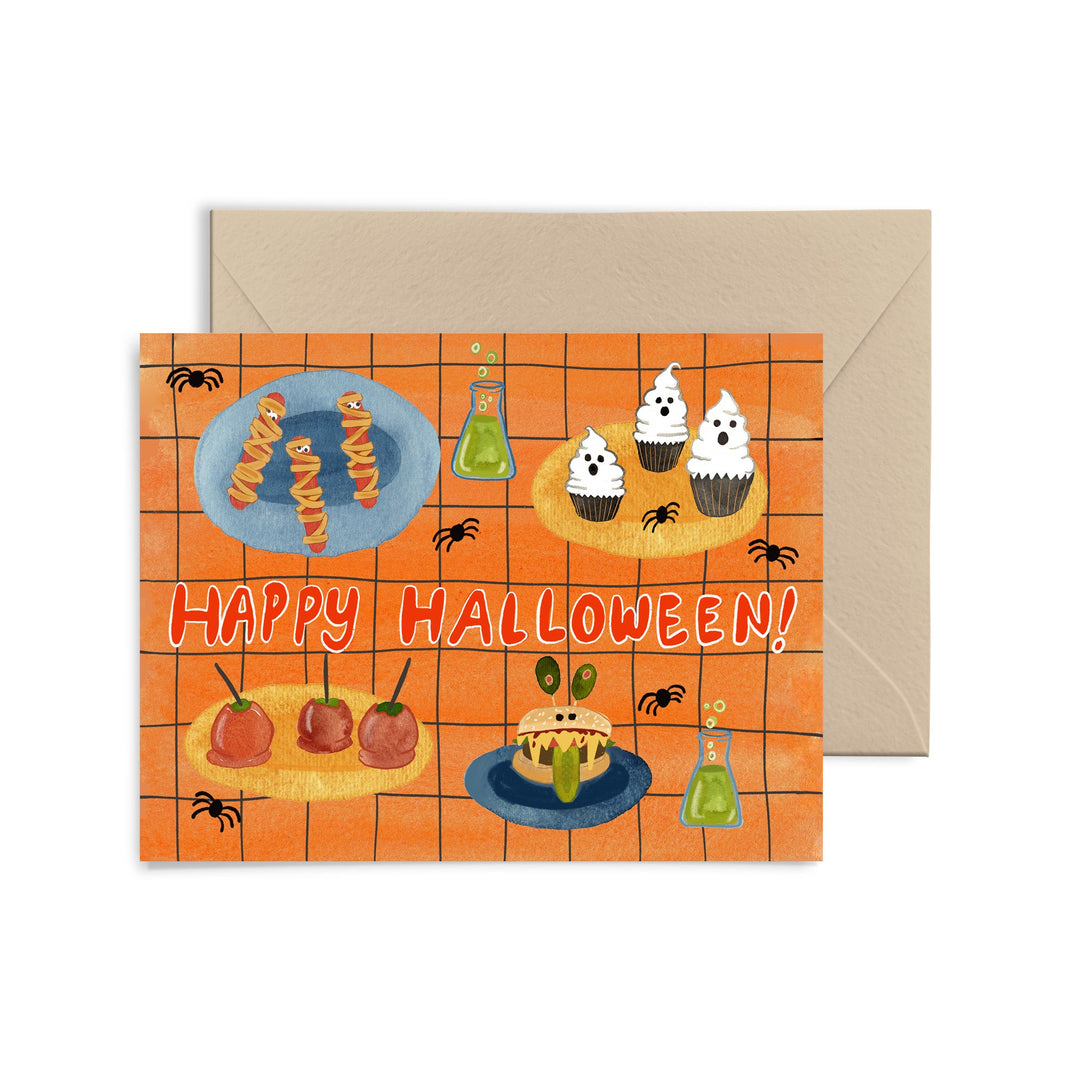 Halloween Party Food Greeting Card Greeting Card Little Truths Studio