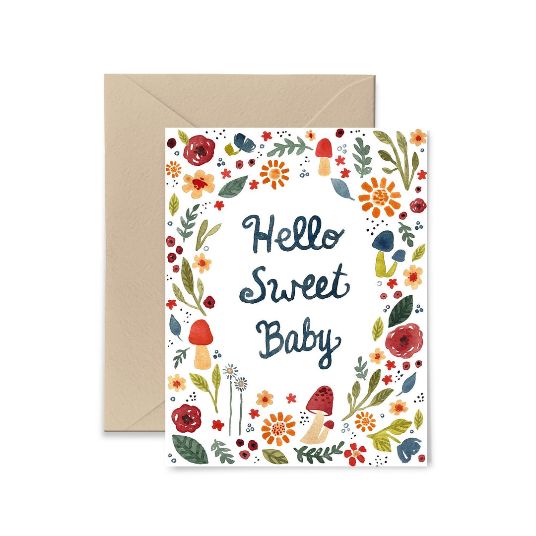 Hello Sweet Baby Card Greeting Card Little Truths Studio 