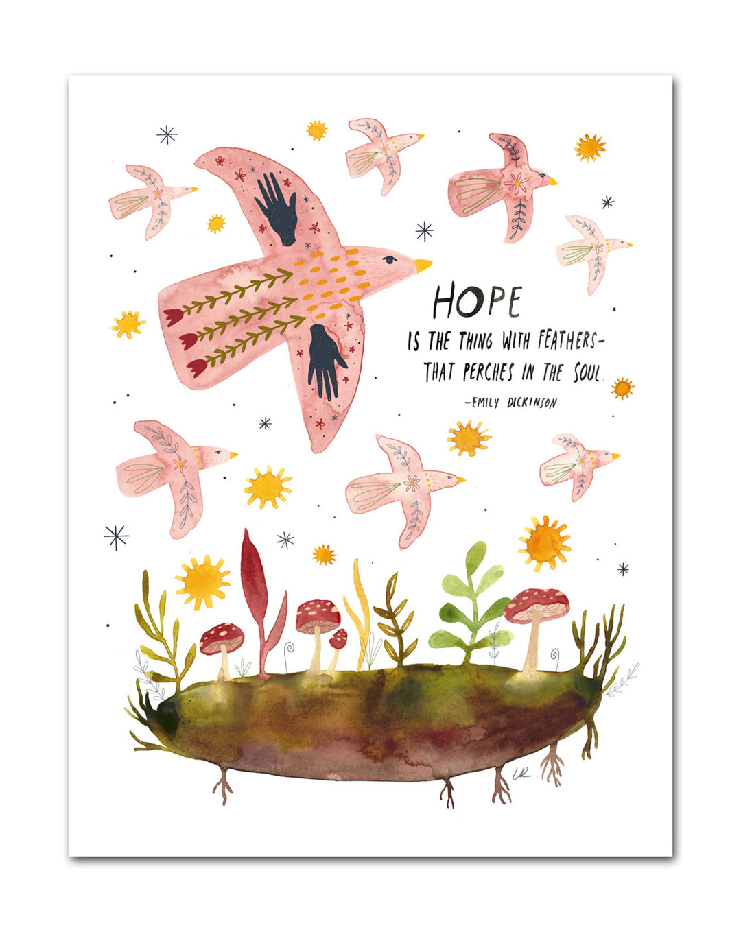 Hope Is The Thing With Feathers Art Print Little Truths Studio