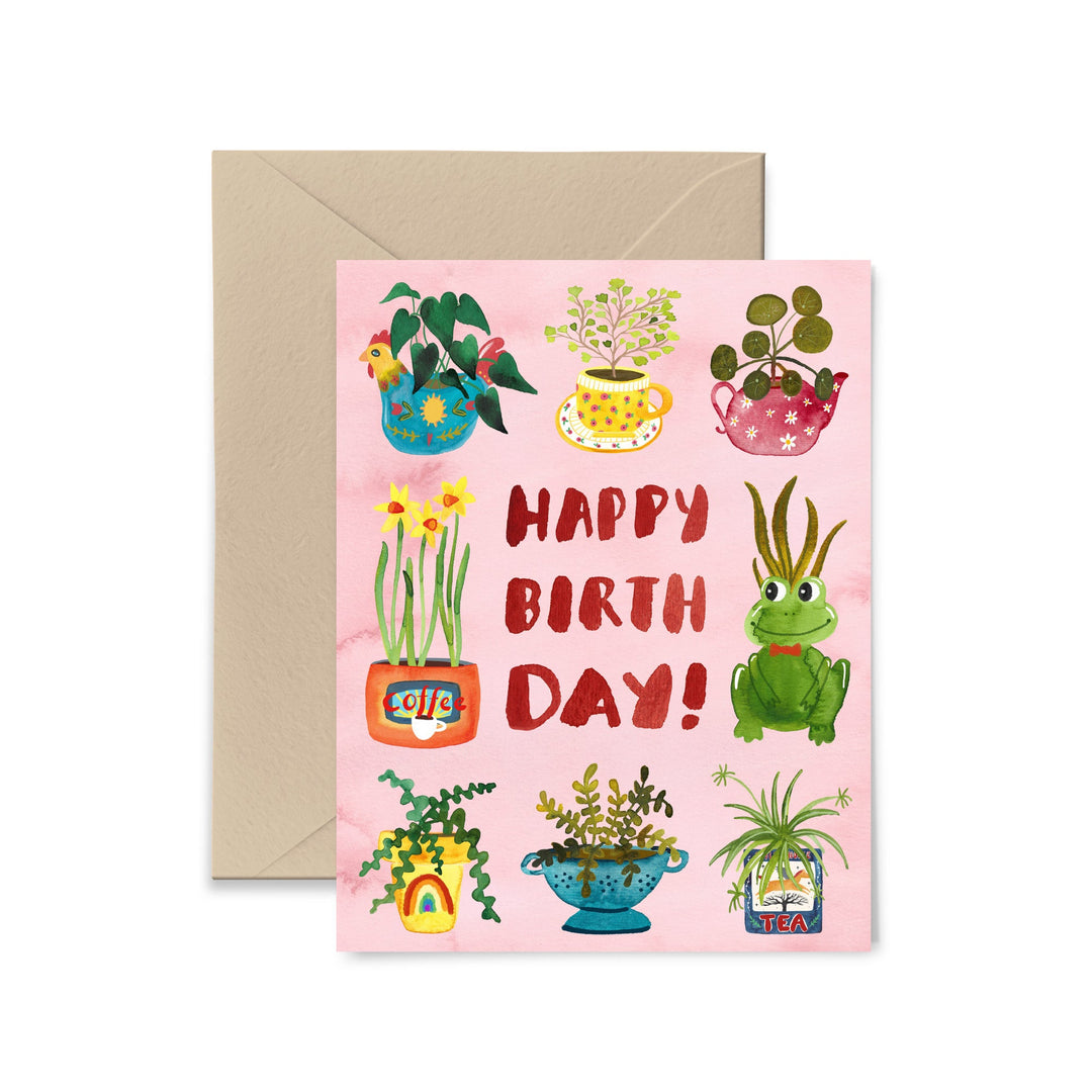 Houseplants Birthday Card Greeting Card Little Truths Studio