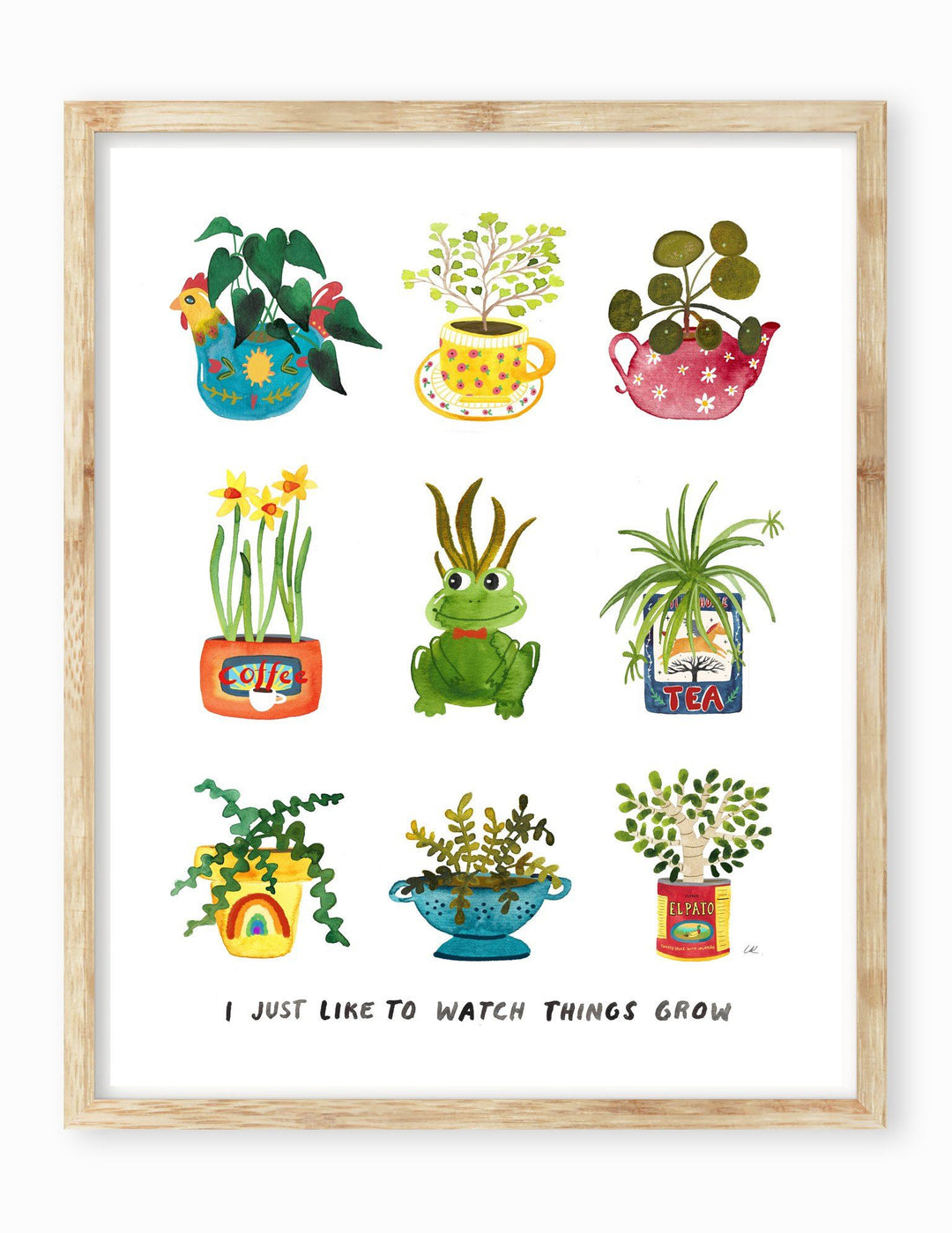 I Just Like To Watch Things Grow Art Print Art Prints Little Truths Studio