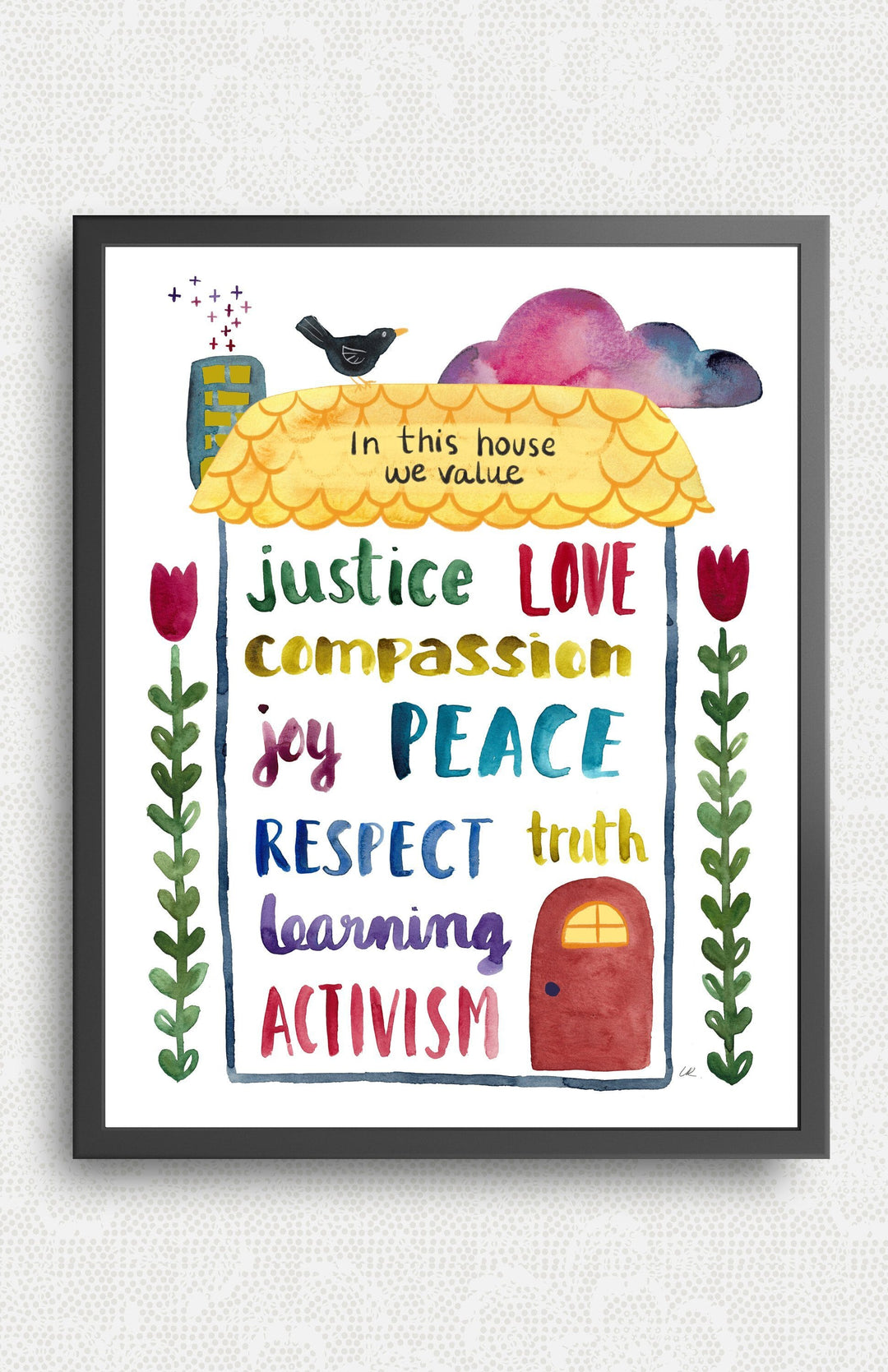 In This House Art Print 8.5 x 11 Art Prints Little Truths Studio