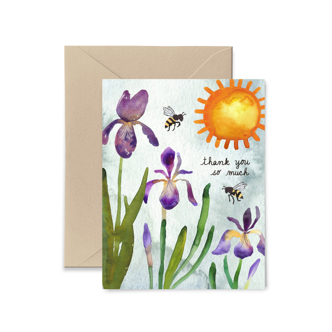 Iris Thank You So Much Greeting Card Greeting Card Little Truths Studio 