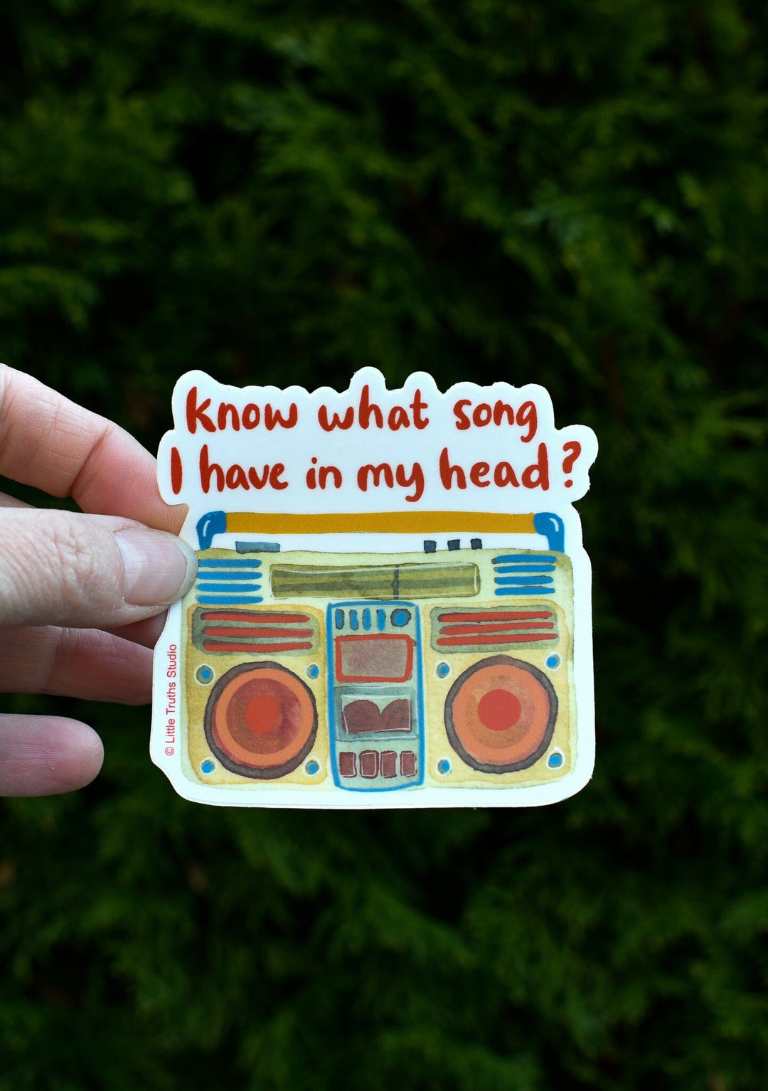 Know What Song I Have In My Head Vinyl Sticker sticker Little Truths Studio