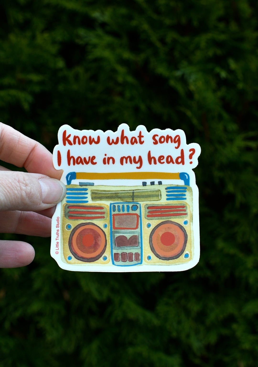 Know What Song I Have In My Head Vinyl Sticker sticker Little Truths Studio 