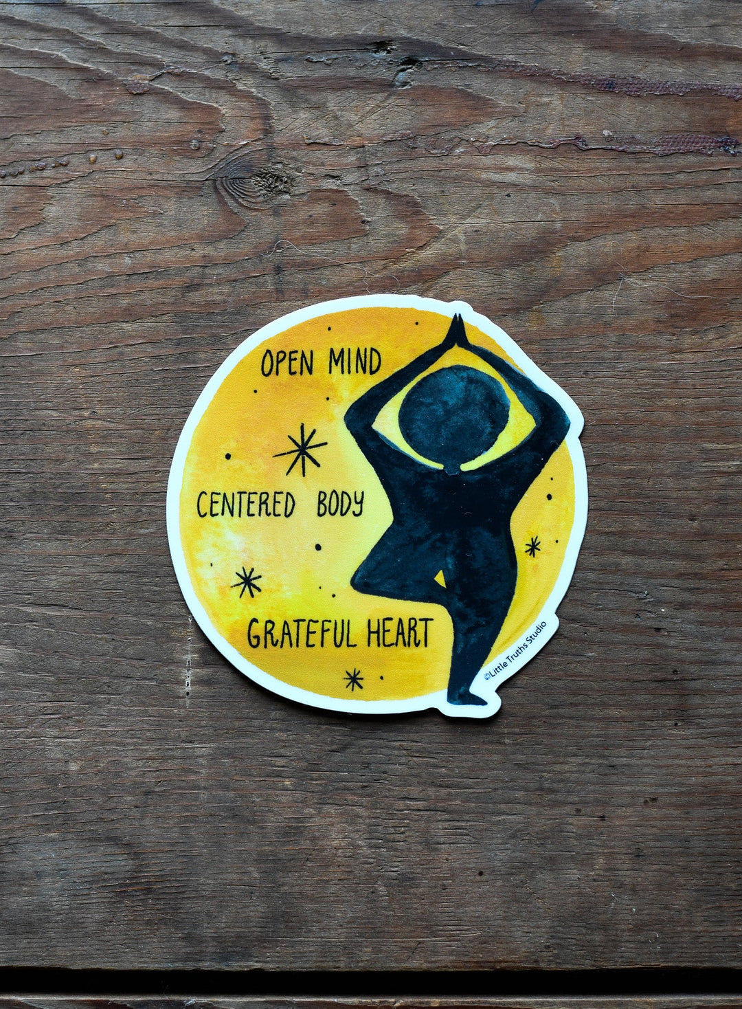 Open Mind, Centered Body Sticker sticker Little Truths Studio