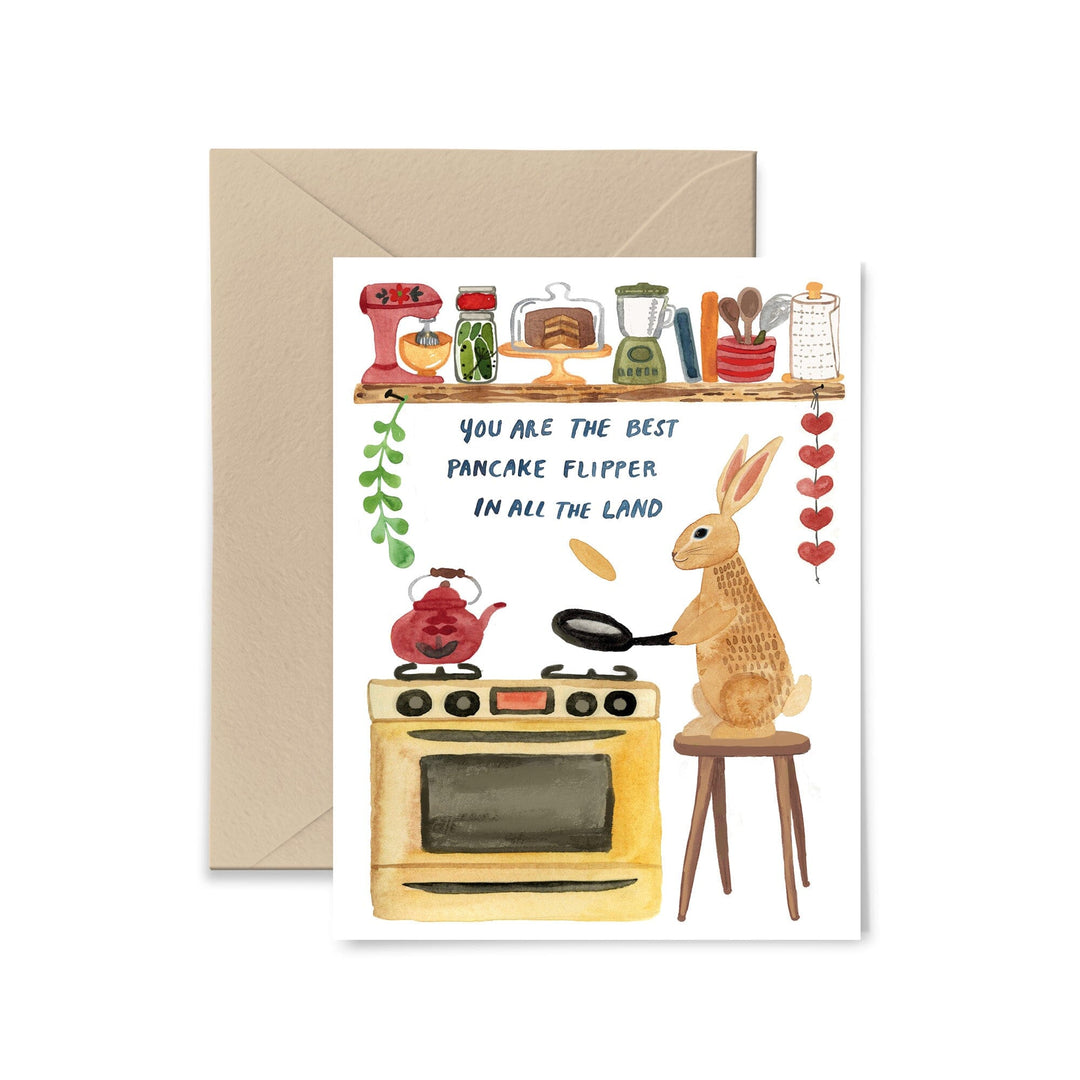 Pancake Flipper Greeting Card Greeting Card Little Truths Studio 