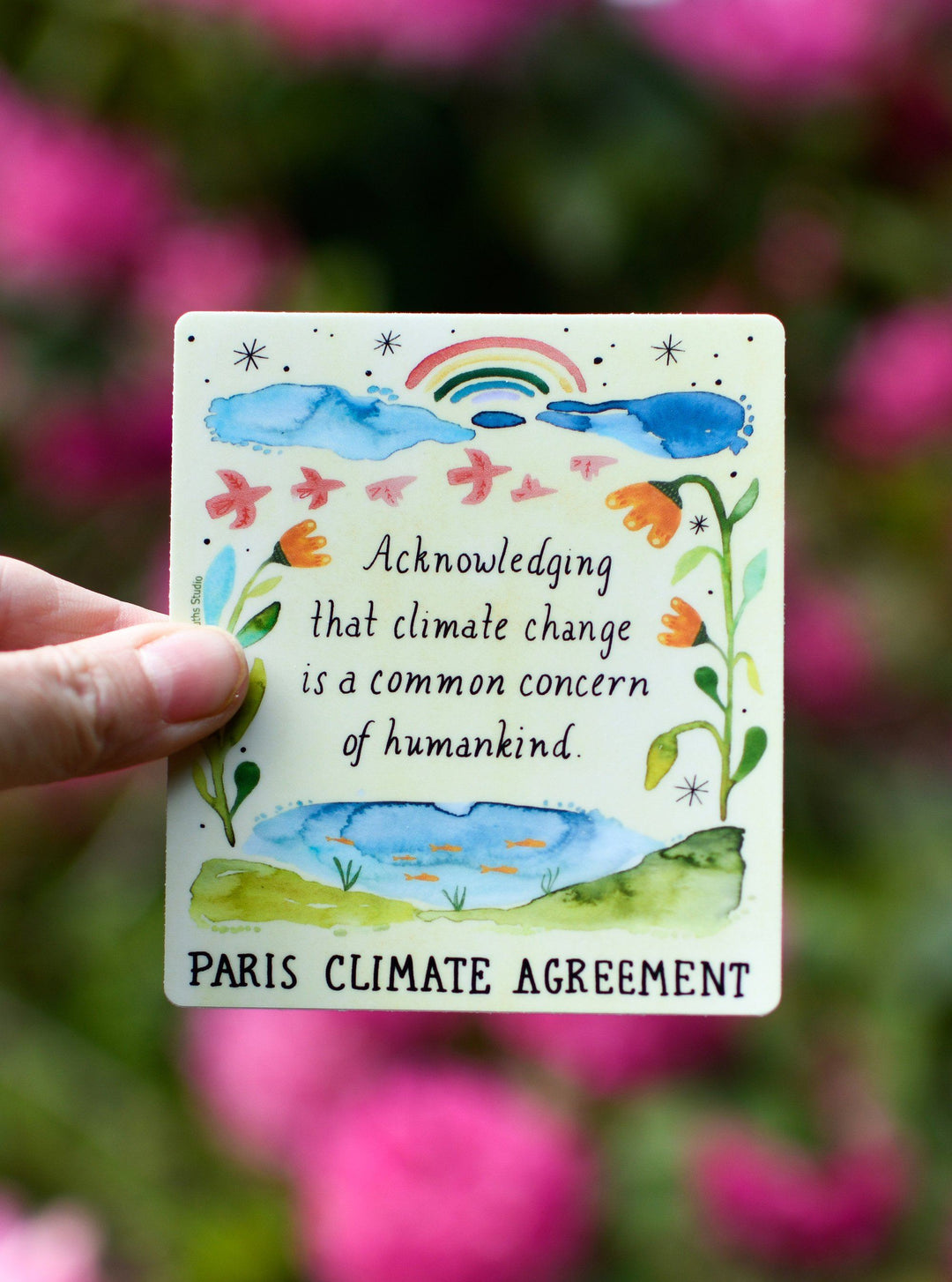 Paris Climate Agreement Vinyl Sticker stickers Little Truths Studio