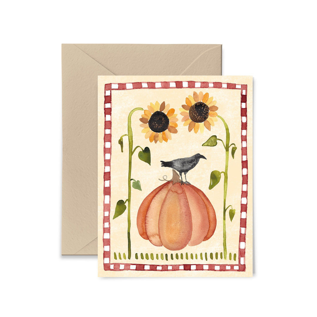 Pumpkin Crow Greeting Card Greeting Card Little Truths Studio