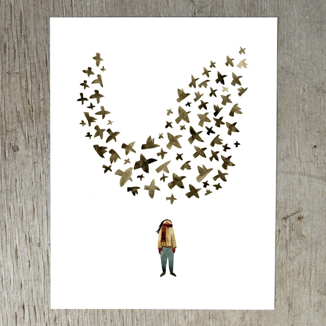 Starling Murmuration Art Print Art Prints Little Truths Studio