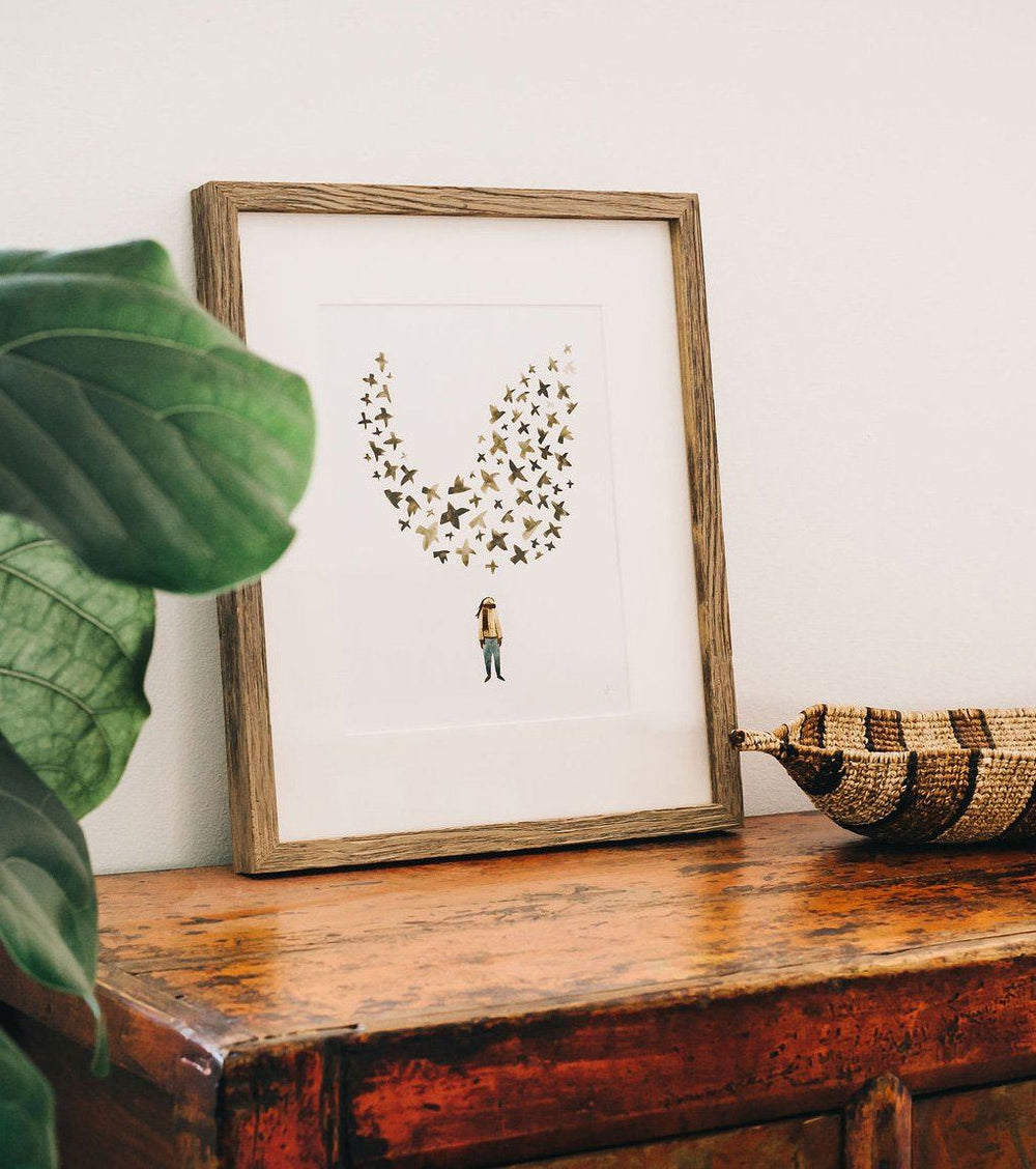 Starling Murmuration Art Print Art Prints Little Truths Studio