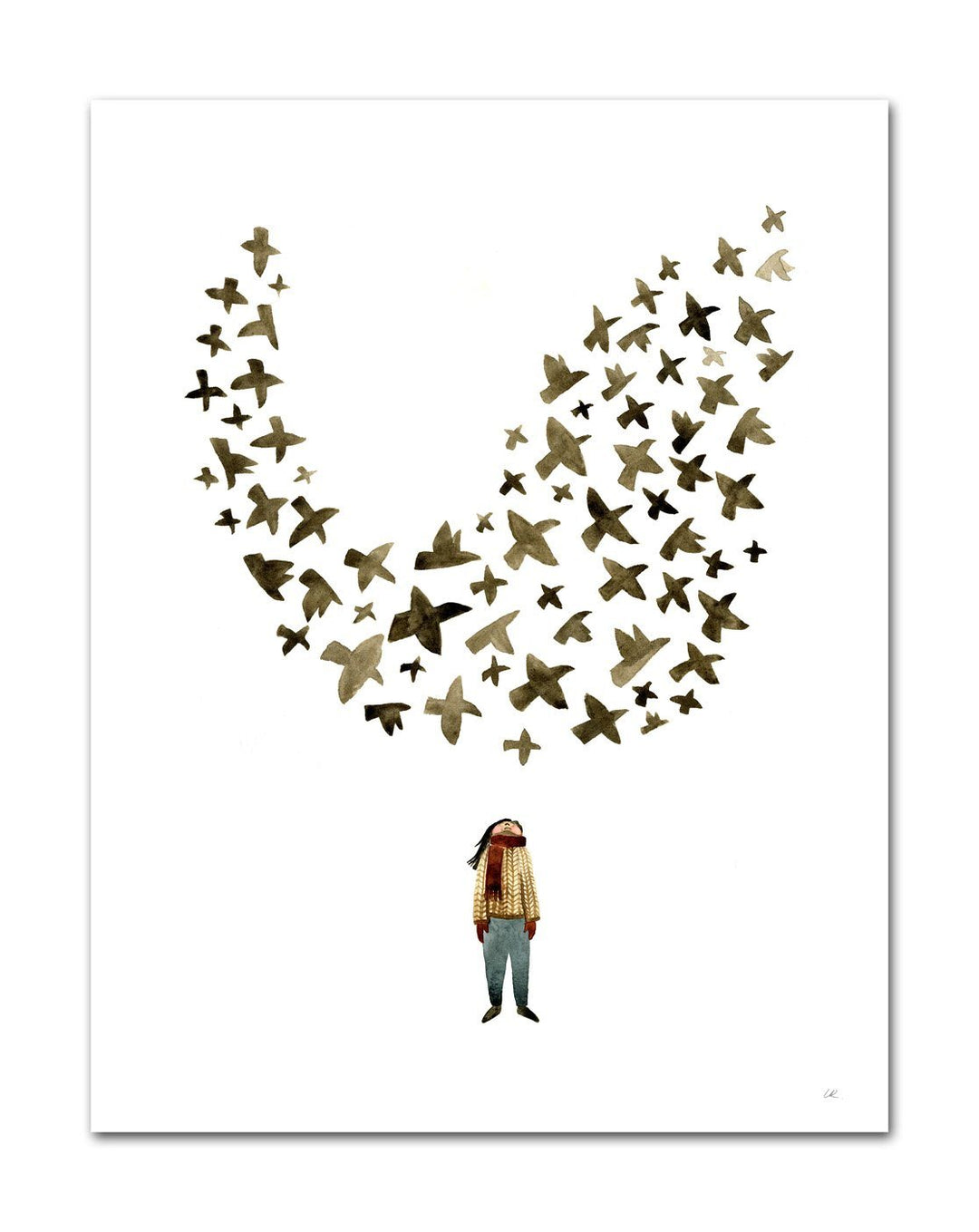 Starling Murmuration Art Print Art Prints Little Truths Studio 