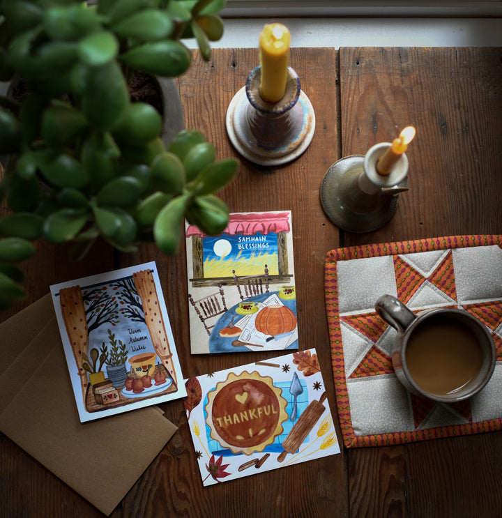 Thankful Pumpkin Pie Greeting Card Greeting Card Little Truths Studio