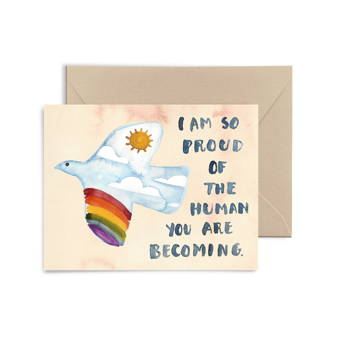The Human You Are Becoming Greeting Card Greeting Card Little Truths Studio