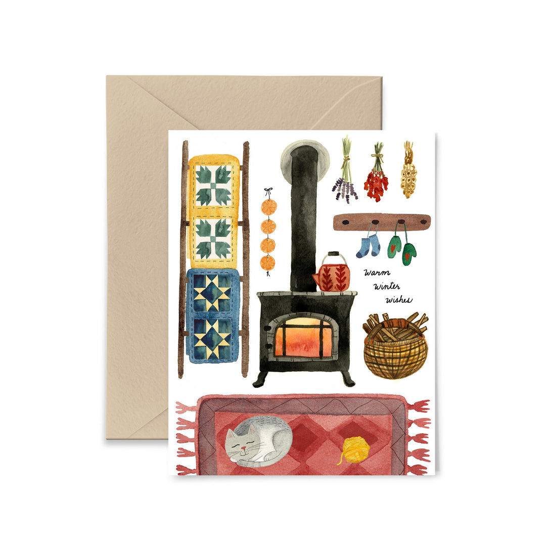 Warm Winter Wishes Greeting Card Greeting Card Little Truths Studio