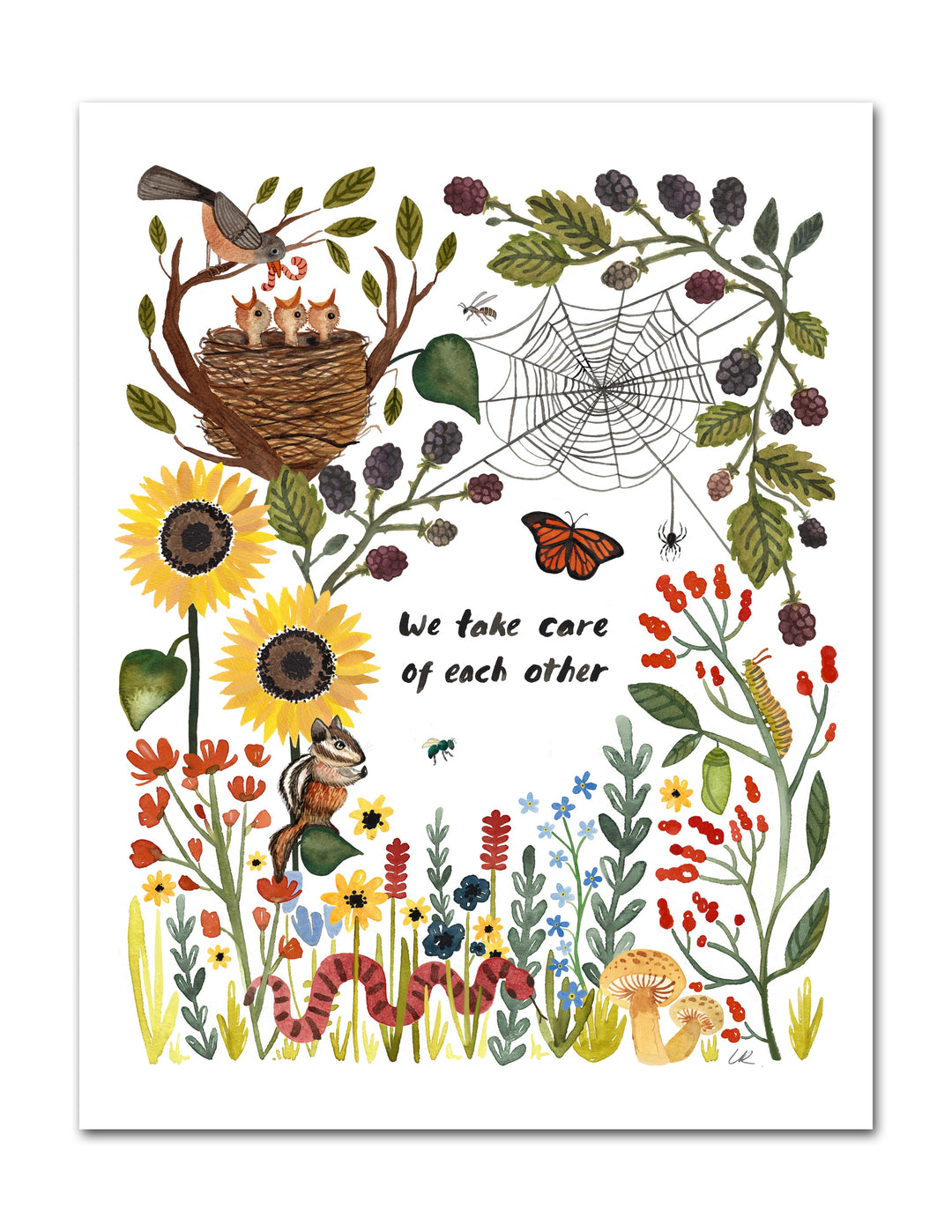 We Take Care Of Each Other Art Print Art Prints Little Truths Studio