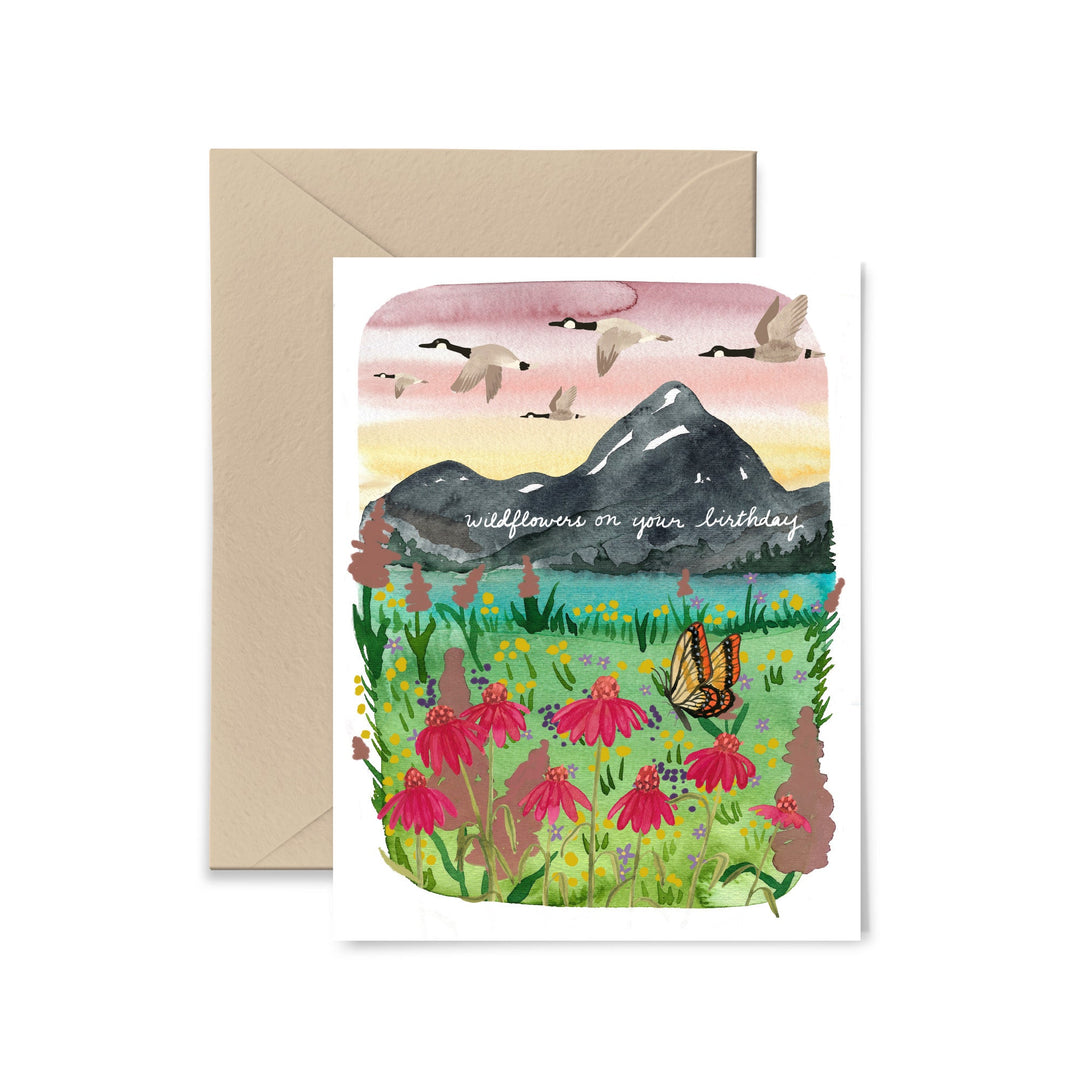 Wildflowers On Your Birthday Greeting Card Little Truths Studio