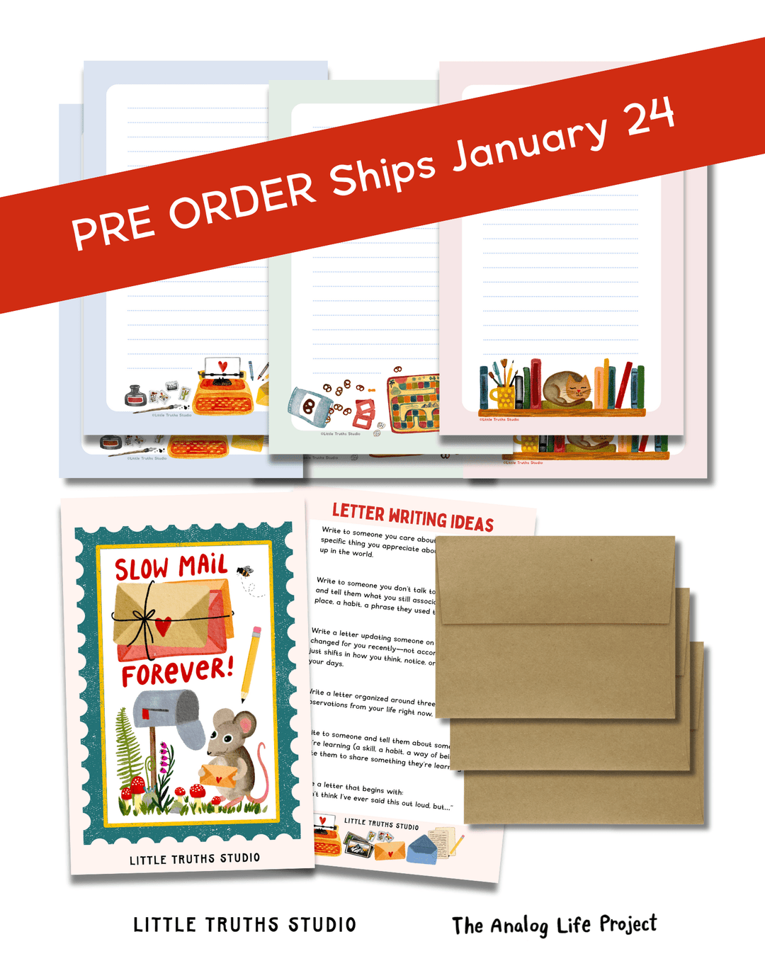 Analog Dreams Letter Writing Paper With Envelopes Letter Writing Paper Little Truths Studio 