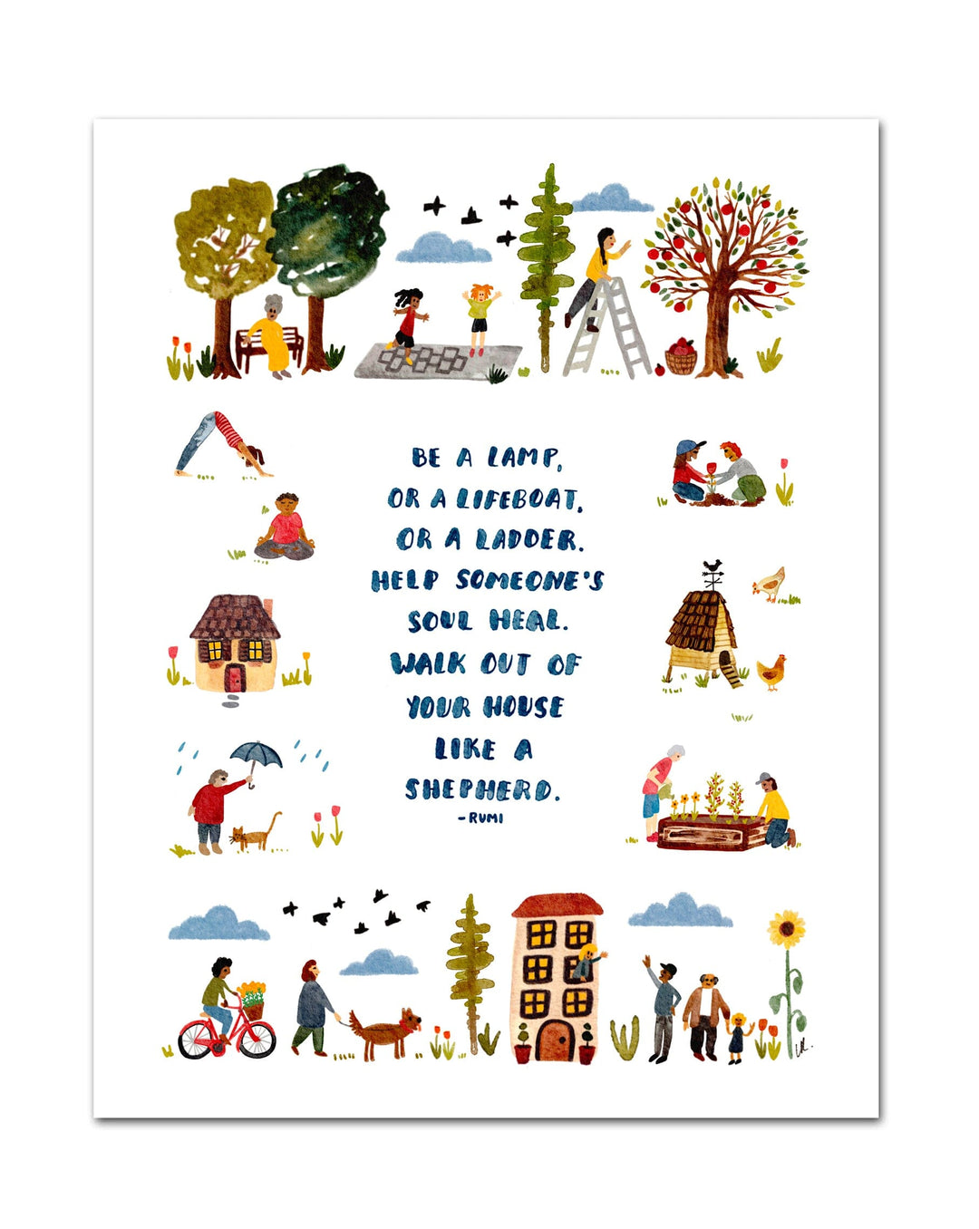 Be A Lamp Art Print Art Prints Little Truths Studio 